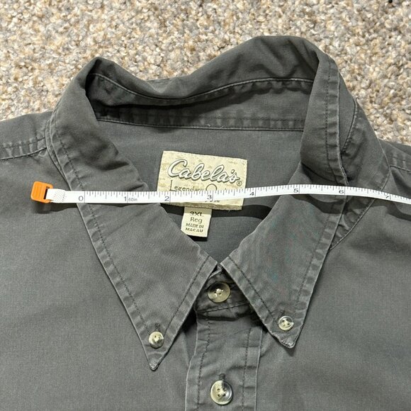 Cabela’s 3XL Long Sleeve Button Up Shirt Gray Casual Workwear - Picture 12 of 15